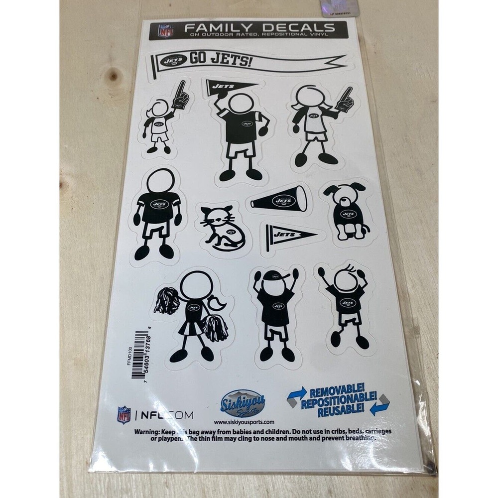 New York Jets NFL Football Family Decal Stickers Car Window Removable New